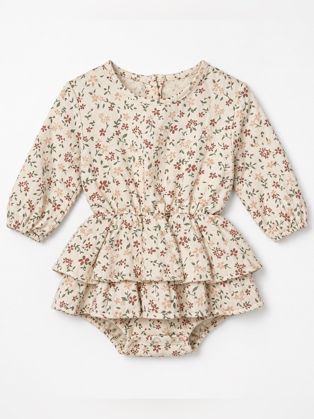 Quincy Mae Floral Ruffle Romper